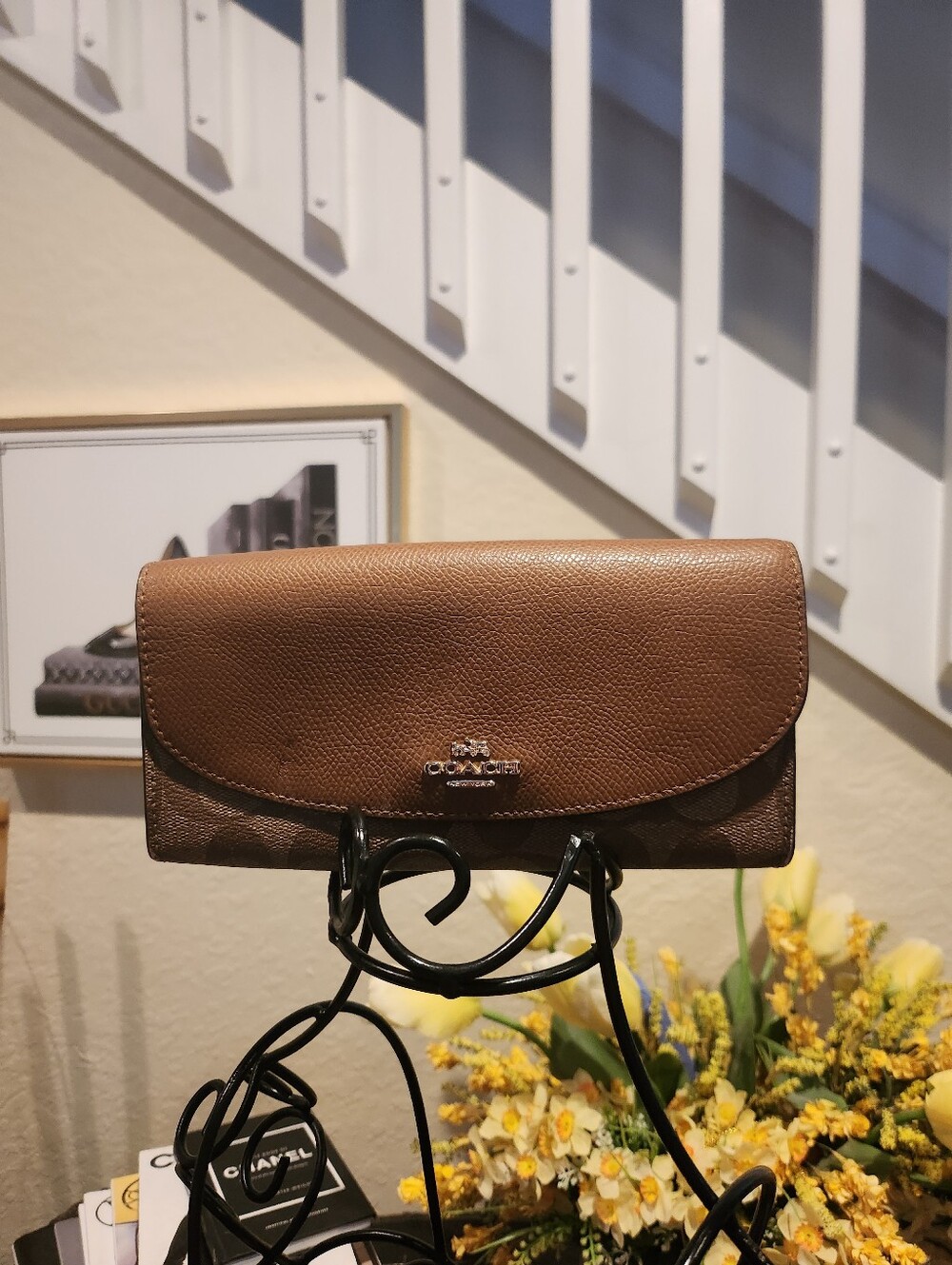 Coach signature envelope long wallet